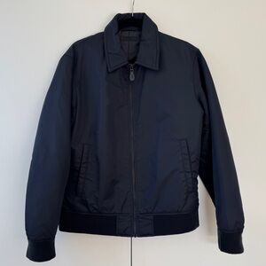 Uniqlo Nylon Bomber Jacket in Navy Blue